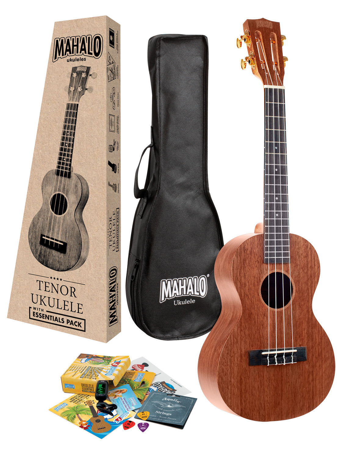 Mahalo | MJ3TBRK | Tenor Ukulele with Essentials Accessory Pack Mahalo | MJ3TBRK | Tenor Ukulele with Essentials Accessory Pack